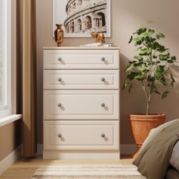 Ready Assembled 2 U Surrey 4 Drawer Deep Chest (Ready Assembled) in Taupe - Size: Medium - thumbnail 1