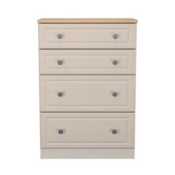 Ready Assembled 2 U Surrey 4 Drawer Deep Chest (Ready Assembled) in Taupe - Size: Medium - thumbnail 2