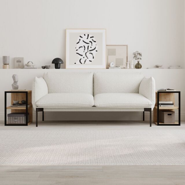 Decortie Set of 2 Modern' Modern Side Table Occasional Table in Natural - Size: 1 Pack - image 1