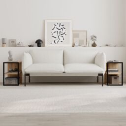 Decortie Set of 2 Modern' Modern Side Table Occasional Table in Natural - Size: 1 Pack