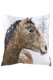 Evans Lichfield Photo Horse Printed Cushion - Size: 43 cm x 43 cm