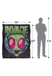 Nickelodeon Invader Zim Invade Silky Touch Super Soft Throw Blanket 152 X 127 cm in White - thumbnail 5