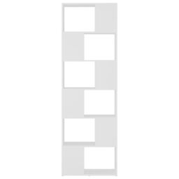 Berkfield Home Book Cabinet Room Divider White 60x24x186 cm - Size: 60 x 24 x 186 cm - thumbnail 5