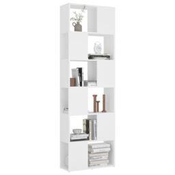Berkfield Home Book Cabinet Room Divider White 60x24x186 cm - Size: 60 x 24 x 186 cm - thumbnail 4