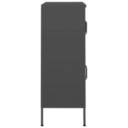 Berkfield Home Storage Cabinet Anthracite 80x35x101.5 cm Steel in Dark Grey - thumbnail 4