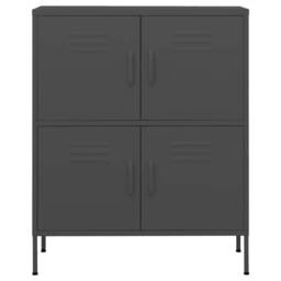 Berkfield Home Storage Cabinet Anthracite 80x35x101.5 cm Steel in Dark Grey - thumbnail 1