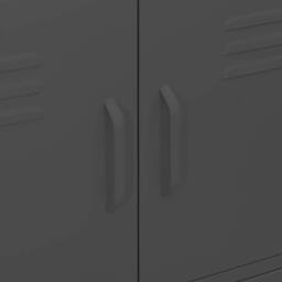 Berkfield Home Storage Cabinet Anthracite 80x35x101.5 cm Steel in Dark Grey - thumbnail 7