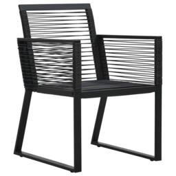 Berkfield Home 5 Piece Outdoor Dining Set PVC Rattan Black - thumbnail 5
