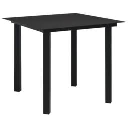 Berkfield Home 5 Piece Outdoor Dining Set PVC Rattan Black - thumbnail 2