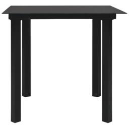 Berkfield Home 5 Piece Outdoor Dining Set PVC Rattan Black - thumbnail 3