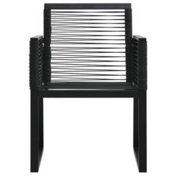 Berkfield Home 5 Piece Outdoor Dining Set PVC Rattan Black - thumbnail 6