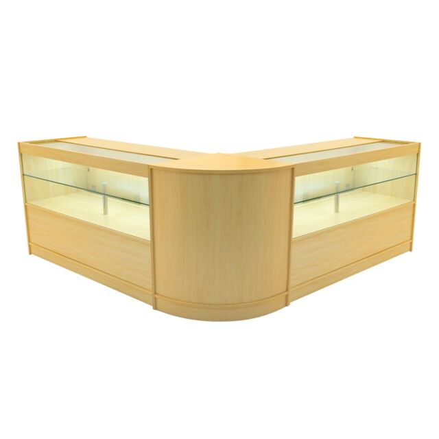 Monstershop Selene LED Shop Counter Set CM60 & 2 x C1500 - Maple in Beige - image 1