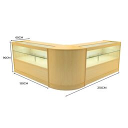 Monstershop Selene LED Shop Counter Set CM60 & 2 x C1500 - Maple in Beige - thumbnail 3