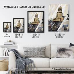 "Artery8 After Sir Christopher Wren Charles Demuth Framed Wall Art Print - Size: W12"" x H16""" - thumbnail 3