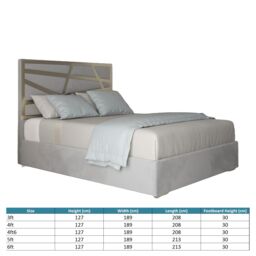 Casani Arabella Upholstered Soft Velvet Metal Bed Frame in Grey - Size: Small Double - thumbnail 4