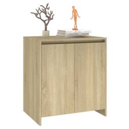 Berkfield Home Sideboard Sonoma Oak 70x41x75 cm Engineered Wood in Beige - Size: 70 x 41 x 75 cm - thumbnail 4