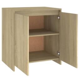 Berkfield Home Sideboard Sonoma Oak 70x41x75 cm Engineered Wood in Beige - Size: 70 x 41 x 75 cm - thumbnail 8