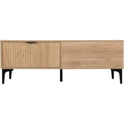Seconique Miami 2 Drawer Coffee Table - Oak Effect / Black in Light Oak - thumbnail 5