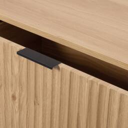 Seconique Miami 2 Drawer Coffee Table - Oak Effect / Black in Light Oak - thumbnail 9