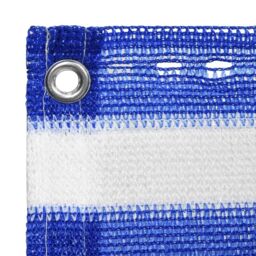 Berkfield Home Balcony Screen Blue & White 90x400 cm HDPE - thumbnail 2