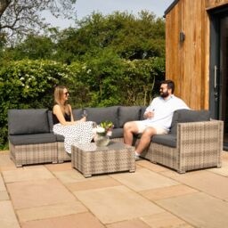 Monstershop Rattan Modular 7 Piece Furniture Set - Grey - thumbnail 5