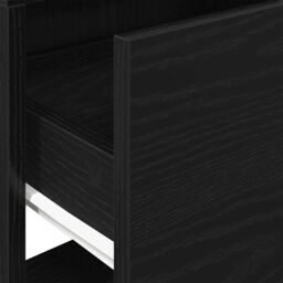 Berkfield Home Bedside Cabinets with Drawer 2 pcs Black Oak 51x31x47 cm - Size: 51 x 31 x 47 cm - thumbnail 9