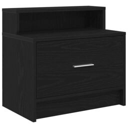 Berkfield Home Bedside Cabinets with Drawer 2 pcs Black Oak 51x31x47 cm - Size: 51 x 31 x 47 cm - thumbnail 6