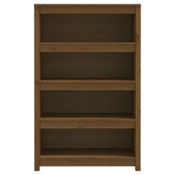 Berkfield Home Book Cabinet Honey Brown 80x35x126 cm Solid Wood Pine - Size: 80 x 35 x 126 cm - thumbnail 5