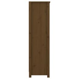 Berkfield Home Book Cabinet Honey Brown 80x35x126 cm Solid Wood Pine - Size: 80 x 35 x 126 cm - thumbnail 6