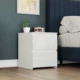 HD Designs Vida Designs Glinton 4 Piece Bedroom Set (2 Drawer Bedside Chest x2 in White - thumbnail 4