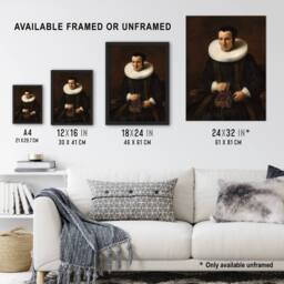 Artery8 Old Lady with a Book Rembrandt van Rijn Framed Wall Art Print in Brown - Size: A4 - thumbnail 3