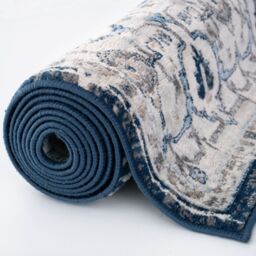 THE RUGS Montana Medallion Navy & Cream Living Room Area Rug 4040 - Size: 200 cm x 290 cm - thumbnail 6