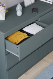 HD Designs Denver 6 Drawer Chest of Drawers Storage in Green - thumbnail 5