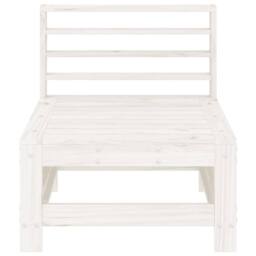 Berkfield Home Beautiful Garden Middle Sofa White Solid Wood Pine