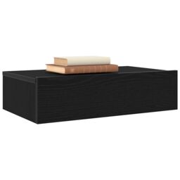 Berkfield Home TV Cabinet with LED Lights Black Oak 60x35x15.5 cm - thumbnail 5