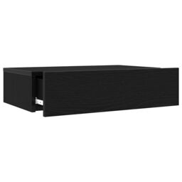 Berkfield Home TV Cabinet with LED Lights Black Oak 60x35x15.5 cm - thumbnail 7