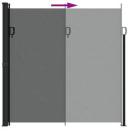 Berkfield Home Retractable Side Awning Black 220x600 cm - thumbnail 5