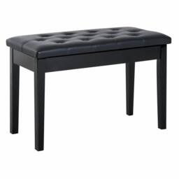 STILVORA Piano Stool with Storage Black - thumbnail 3