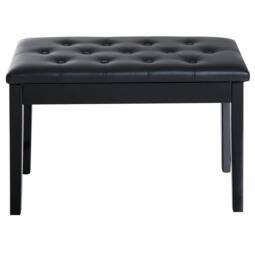 STILVORA Piano Stool with Storage Black - thumbnail 8