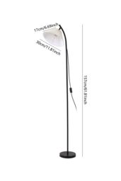 Living and Home Modern 7W LED Floor Lamp with 3 Colour Modes in White - thumbnail 4