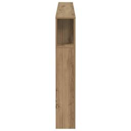 Berkfield Home Headboard Cabinet Artisan Oak 160x18.5x103.5 cm Engineered Wood in Brown - thumbnail 5