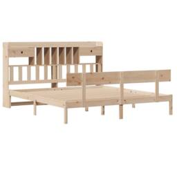 Berkfield Home Bookcase Bed without Mattress 180x200 cm Super King Solid Wood Pine in Light Tan - thumbnail 3