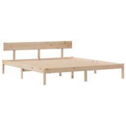 Berkfield Home Bookcase Bed without Mattress 180x200 cm Super King Solid Wood Pine in Light Tan - thumbnail 5