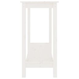 Berkfield Home Console Table White 110x40x80 cm Solid Wood Pine - Size: 110 x 40 x 80 cm - thumbnail 4