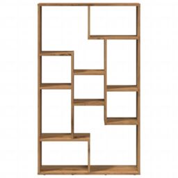 Berkfield Home Bookcase Artisian Oak 72x20x120 cm Engineered Wood in Brown - Size: 72 x 20 x 120 cm - thumbnail 5