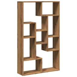 Berkfield Home Bookcase Artisian Oak 72x20x120 cm Engineered Wood in Brown - Size: 72 x 20 x 120 cm - thumbnail 2