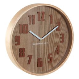 Orsina Easy To Read Small Wall Clock, Retro Design Clock For Indoor, Versatile Functional Outdoor Clock in Brown - thumbnail 1