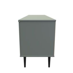 Ready Assembled 2 U Fuji 2 Door 1 Drawer Wide TV Unit (Ready Assembled) in Pale Green - thumbnail 2