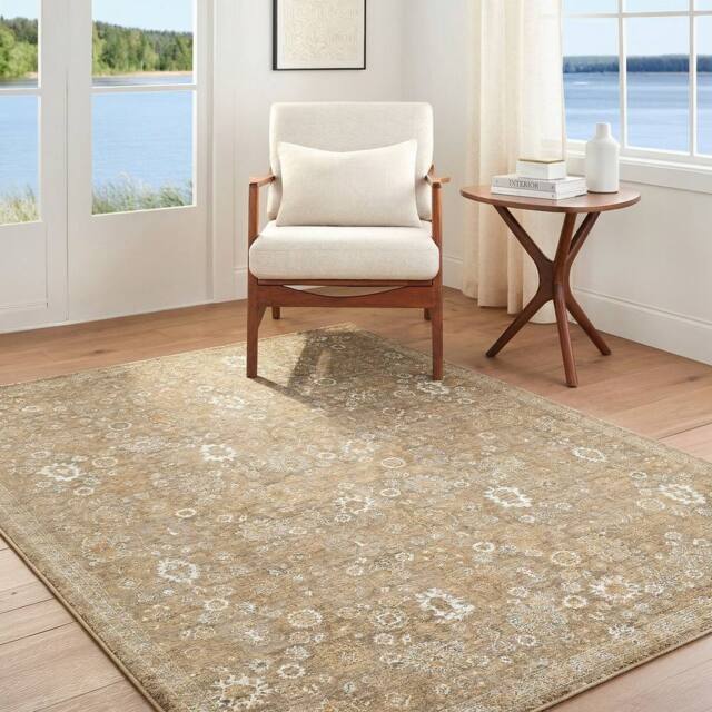 Livabliss Becki Owens Penny Vintage Beige Tan Traditional Vintage Boho Fringe Rug - Size: 160 cm x 215 cm - image 1