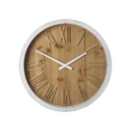 Garden Greatness Rustic Wooden Edge Home Wall Clock in Brown - Size: 1 Pack - thumbnail 2